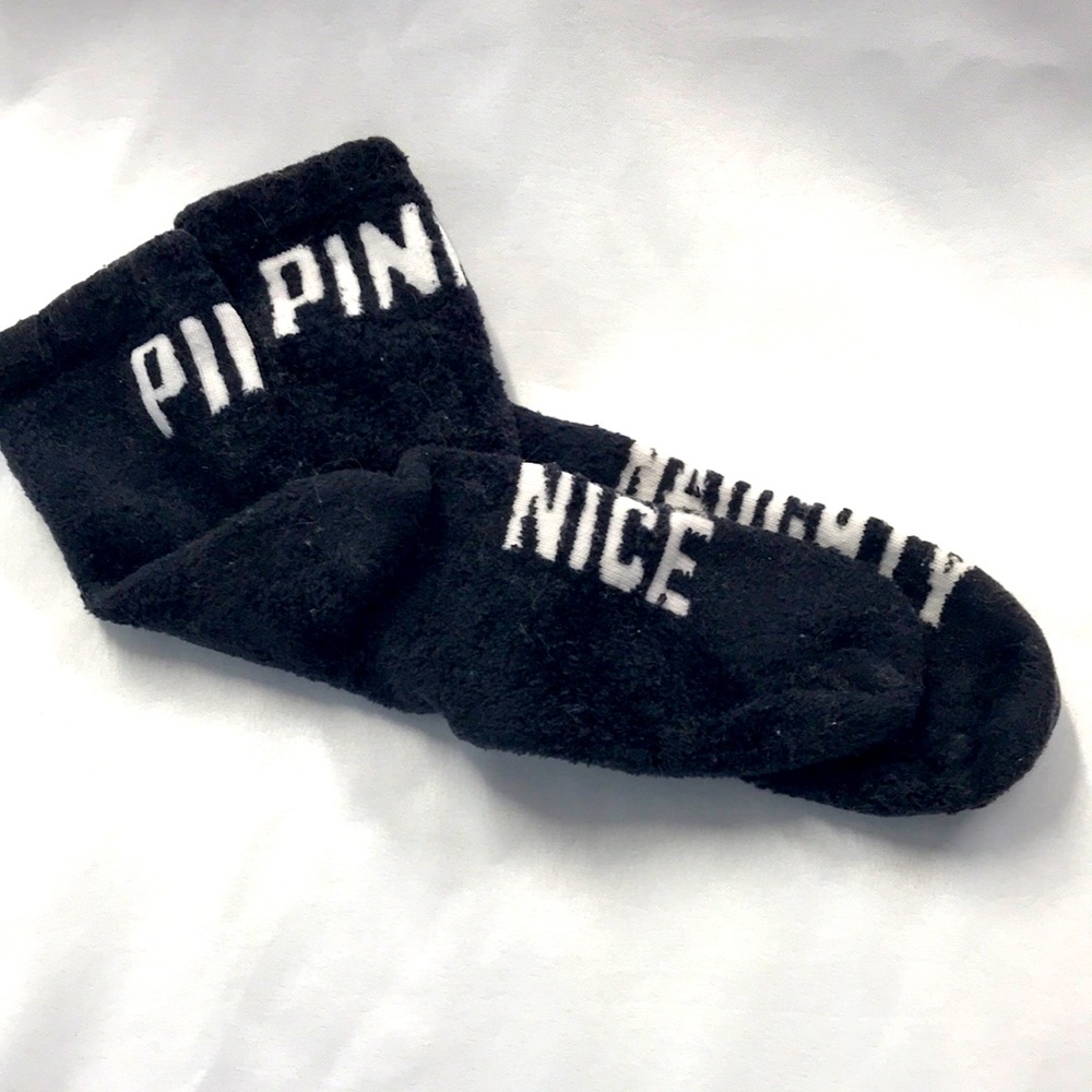 PINK Naughty/Nice Crew Socks